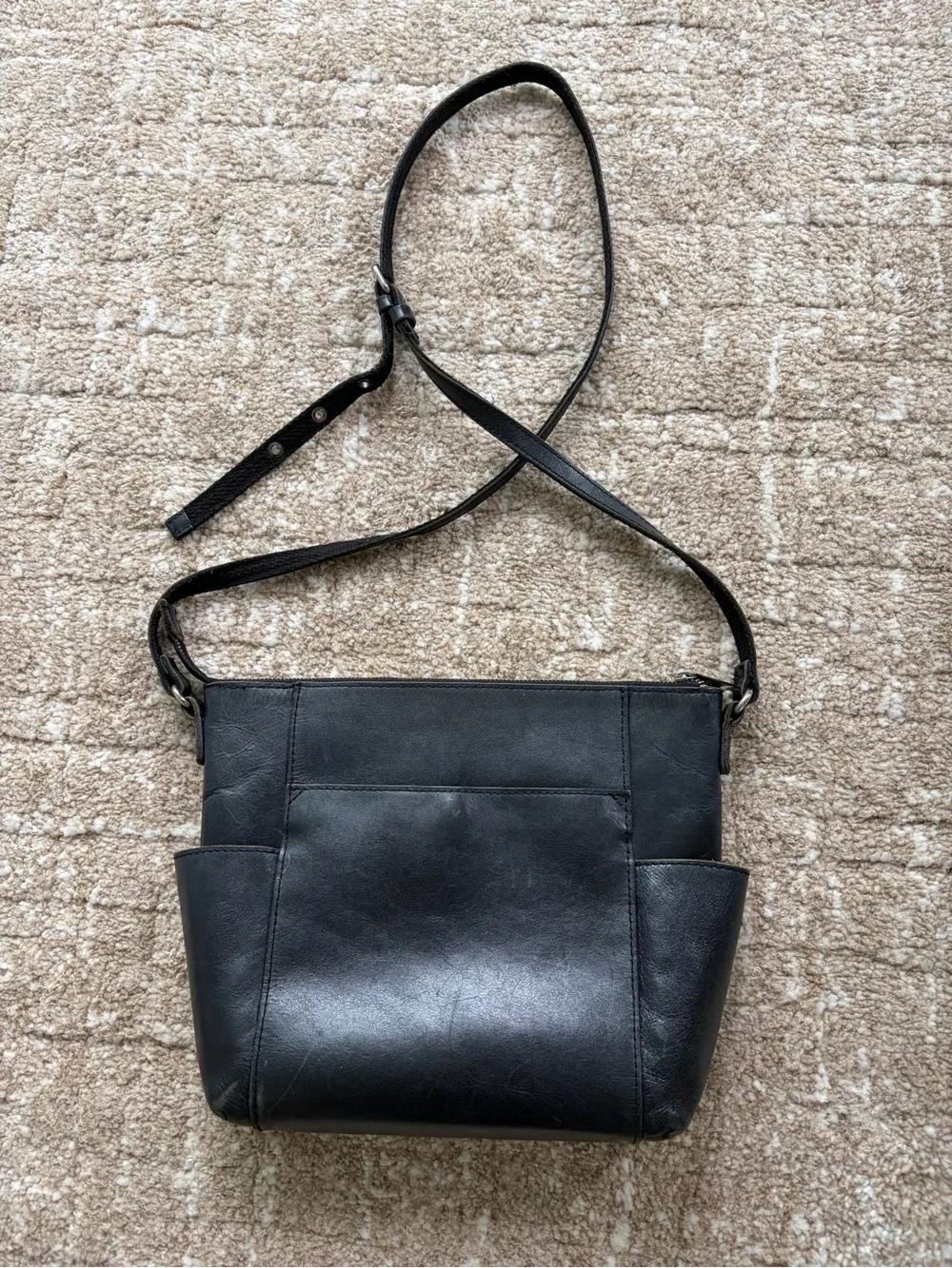 Patricia Nash Black Leather Crossbody Bag